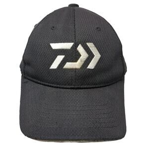 Daiwa Strapback Baseball Cap Black One Size Adjustable Embroidered Vented Holes